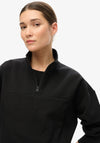 Superdry Womens Sport Tech Relaxed Half Zip Sweatshirt, Black