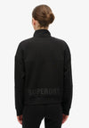 Superdry Womens Sport Tech Relaxed Half Zip Sweatshirt, Black