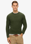 Superdry Textured Crew Knit Jumper, Thyme Green