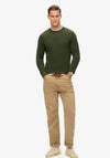 Superdry Textured Crew Knit Jumper, Thyme Green