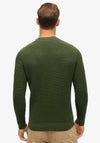 Superdry Textured Crew Knit Jumper, Thyme Green