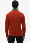 Superdry Textured Crew Knit Jumper, Autumnal Orange