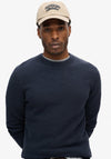 Superdry Textured Crew Neck Jumper, Eclipse Navy