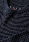 Superdry Textured Crew Neck Jumper, Eclipse Navy