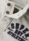 Superdry Vintage Athletic Henley Sweatshirt, Light Grey Marl