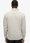 Superdry Essential Logo Henley Quarter Zip Sweatshirt, Varsity Grey