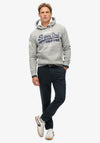 Superdry Vintage Logo Hoodie, Grey Marl