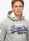 Superdry Vintage Logo Hoodie, Grey Marl