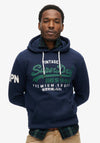 Superdry Vintage Logo Hoodie, Midnight Blue