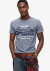 Superdry Vintage Logo T-Shirt, Blue Heather