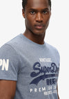 Superdry Vintage Logo T-Shirt, Blue Heather