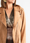 Serafina Collection Faux Suede Biker Jacket, Camel