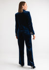 Serafina Collection Velvet Blazer and Trouser Suit, Navy