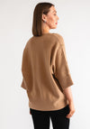 Serafina Collection Gold Button Detail Jumper, Camel