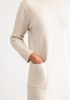 Serafina Collection High Neck Jumper Dress, Cream