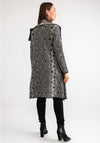 Serafina Collection Snake Print Knit Cardigan, Black and Beige