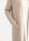 Serafina Collection Longline Open Front Cardigan, Cream