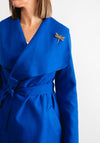 Serafina Collection One Size Belted Coat, Royal Blue