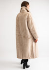 Serafina Collection Faux Fur Long Coat, Beige