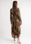 Serafina Collection Leopard Print Maxi Shirt Dress, Brown