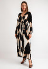 Serafina Collection Printed Maxi Dress, Black and Cream