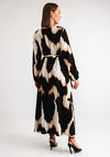 Serafina Collection Printed Maxi Dress, Black and Cream