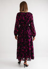 Serafina Collection Floral Maxi Dress, Black and Pink