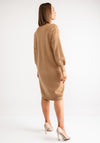 Serafina Collection Gold Bee Button Jumper Dess, Camel