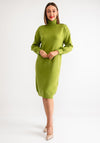 Serafina Collection Gold Bee Button Jumper Dress, Green