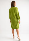 Serafina Collection Gold Bee Button Jumper Dress, Green