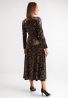 Serafina Collection Velvet Leopard Print Maxi Dress, Brown