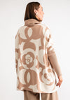 Serafina Collection Printed One Size Roll Neck Jumper, Beige