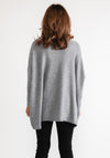 Serafina Collection Polo Neck Batwing Jumper, Grey