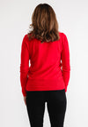 Serafina Collection Button Detail Sweater, Red