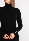 Serafina Collection Polo Neck Sweater, Black