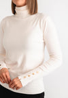 Serafina Collection Polo Neck Sweater, Cream