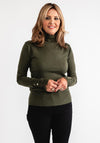 Serafina Collection Polo Neck Sweater, Green