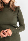 Serafina Collection Polo Neck Sweater, Green