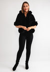 Serafina Collection Faux Fur One Size Cape, Black