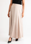 Serafina Collection Satin Maxi Skirt, Beige