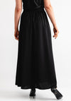 Serafina Collection Satin Maxi Skirt, Black