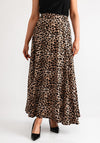 Serafina Collection Leopard Print Maxi Skirt, Brown