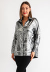 Serafina Collection Metallic Shirt, Silver