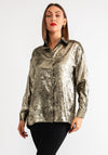 Serafina Collection Metallic Shirt, Dark Gold