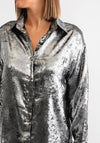 Serafina Collection Metallic Shirt, Silver