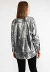 Serafina Collection Metallic Shirt, Silver