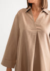 Serafina Collection V Neck Blouse, Neutral