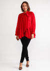 Serafina Collection One Size Textured Blouse, Red