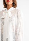 Serafina Collection One Size Textured Blouse, White