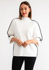 Serafina Collection Scalloped Trim Jumper, White